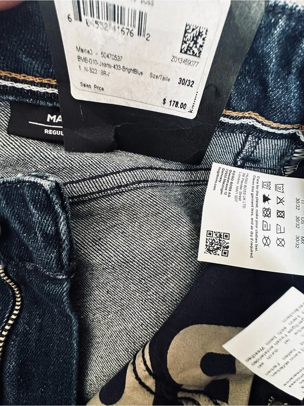 Hugo Boss Bright Blue Denim Jeans Tag - Picture 4 of 7